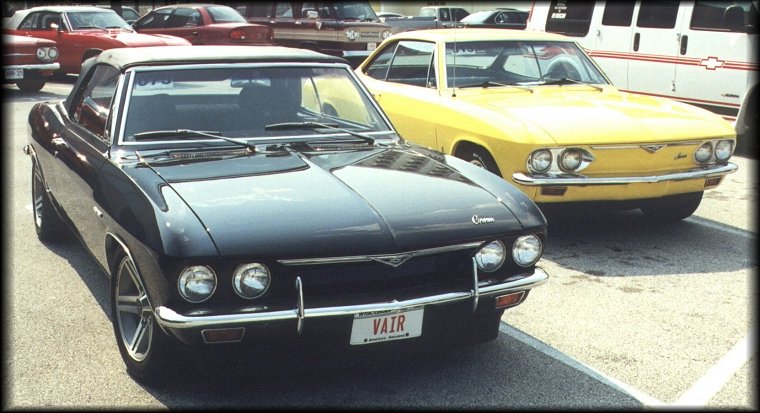 1966 Corsa convertible and 1967 Monza sport coupe