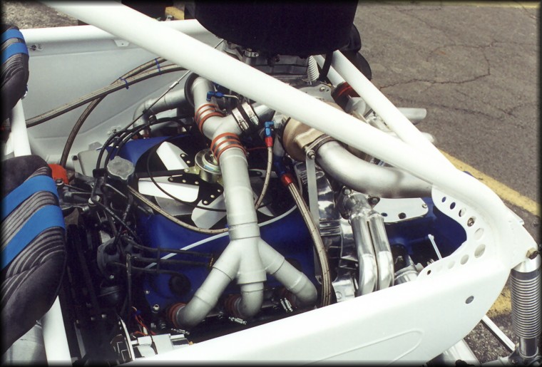 Highly modified Corvair turbo engine