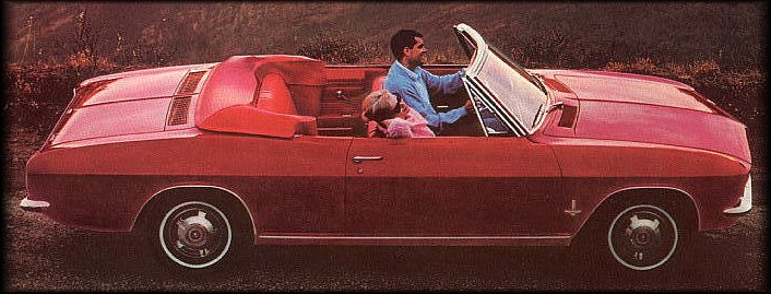 Corvair Monza convertible in Regal Red