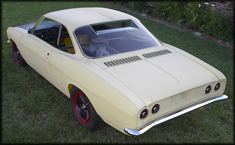 Late model Corvair slotted rear window