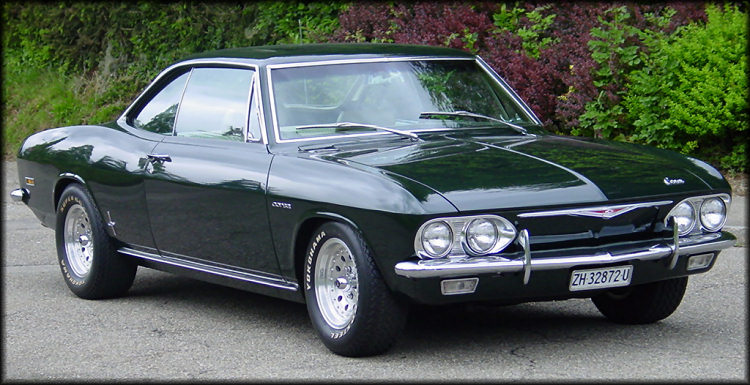Turbo-charged 1965 Corvair Corsa (front 3/4 view)