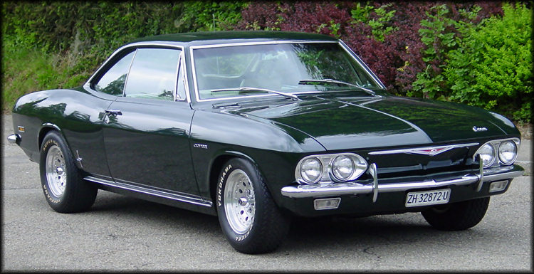 Turbocharged 1965 Corvair Corsa front 3 4 view