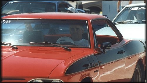 Herb Berkman relaxes behind the wheel