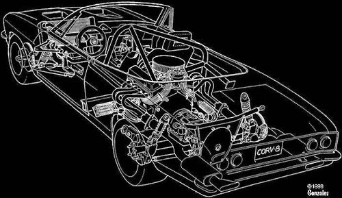 Corv-8 Corvair conversion (cutaway view)