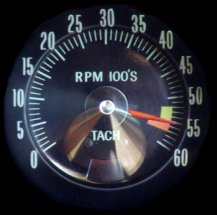 1965 and 1966 Corsa tachometer